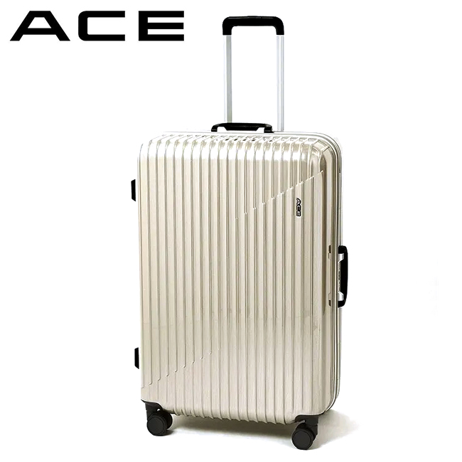 ace. エース クレスタ2 スーツケース/キャリーケース　シャンパン Ace（エース） クレスタF スーツケース Lサイズ 83L フレームタイプ
