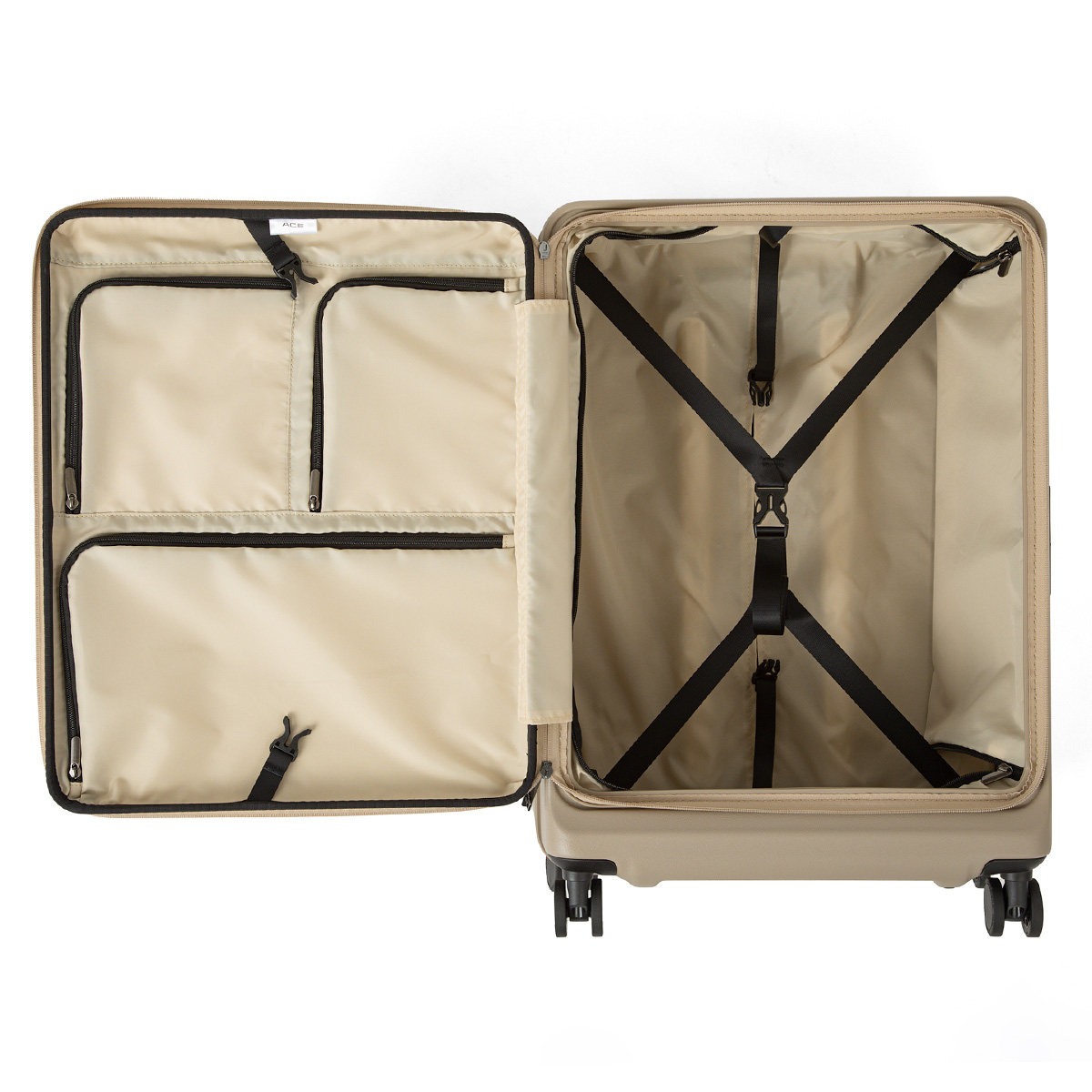 Ace（エース） スーツケース Mサイズ 62L/71L 軽量 中型 フロント