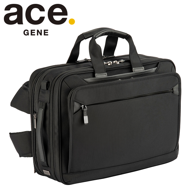 未使用級✨️エースジーン　ビジネスバッグ　ショルダー　3way　ブラック　拡張 ace. GENE LABEL エース ジーン ビジネスバッグ メンズ ブランド 50代
