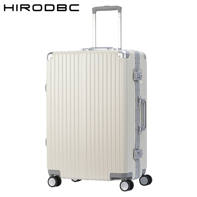 スーツケース Mサイズ 60L 中型 軽量 丈夫 アルミフレーム シルバー DBCラゲージ HIRO...