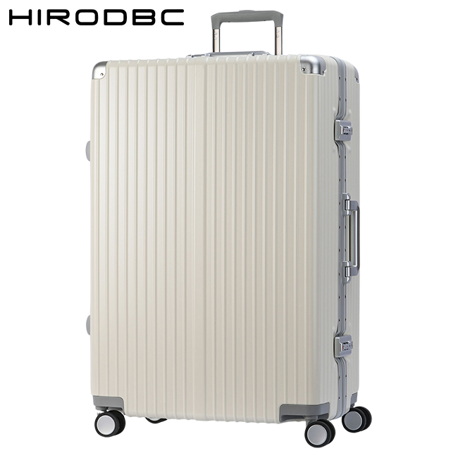スーツケース Lサイズ LL 90L 受託無料 158cm以内 大型 大容量 軽量 丈夫 アルミフレーム シルバー DBCラゲージ HIRODBC ADL-G28｜business-bugs｜04