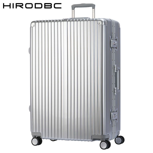 スーツケース Lサイズ LL 90L 受託無料 158cm以内 大型 大容量 軽量 丈夫 アルミフレーム シルバー DBCラゲージ HIRODBC ADL-G28｜business-bugs｜02