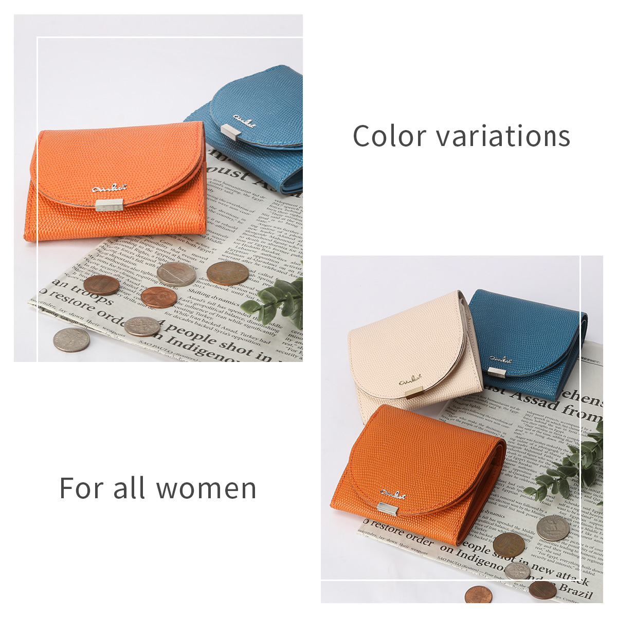 商品レビューで+5%｜エアリスト ルナ 財布 二つ折り財布 ミニ財布 本革 レディース ミニウォレット airlist LUNA air24653 airlist（エアリスト） ルナ 財布 二つ折り財布 ミニ財布 本革