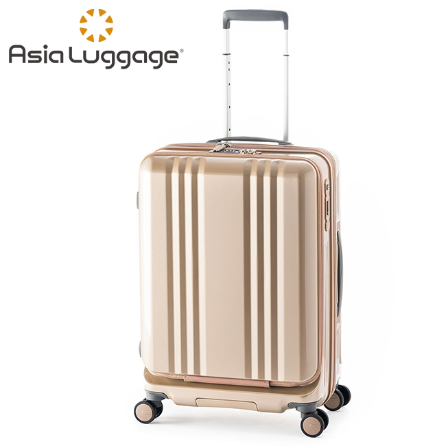 アジアラゲージ スーツケース Mサイズ 軽量 55L/65L 拡張機能付き 中型 フロントオープン ...
