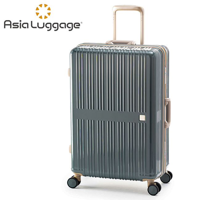 アジアラゲージ スーツケース Mサイズ 64L 超軽量 中型 フレームタイプ 超静音キャスター A....
