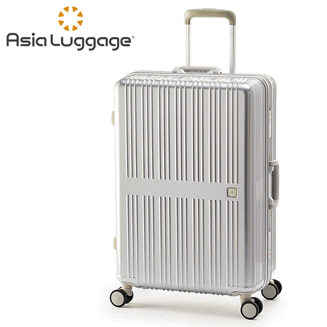 アジアラゲージ スーツケース Mサイズ 64L 超軽量 中型 フレームタイプ 超静音キャスター A....
