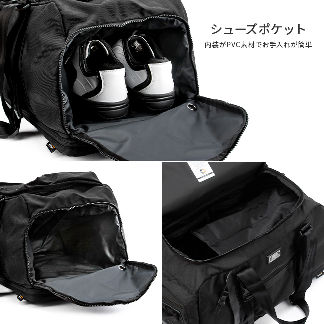 AS2OV（アッソブ） ゴルフ ボストンバッグ 2WAY リュック シューズ収納