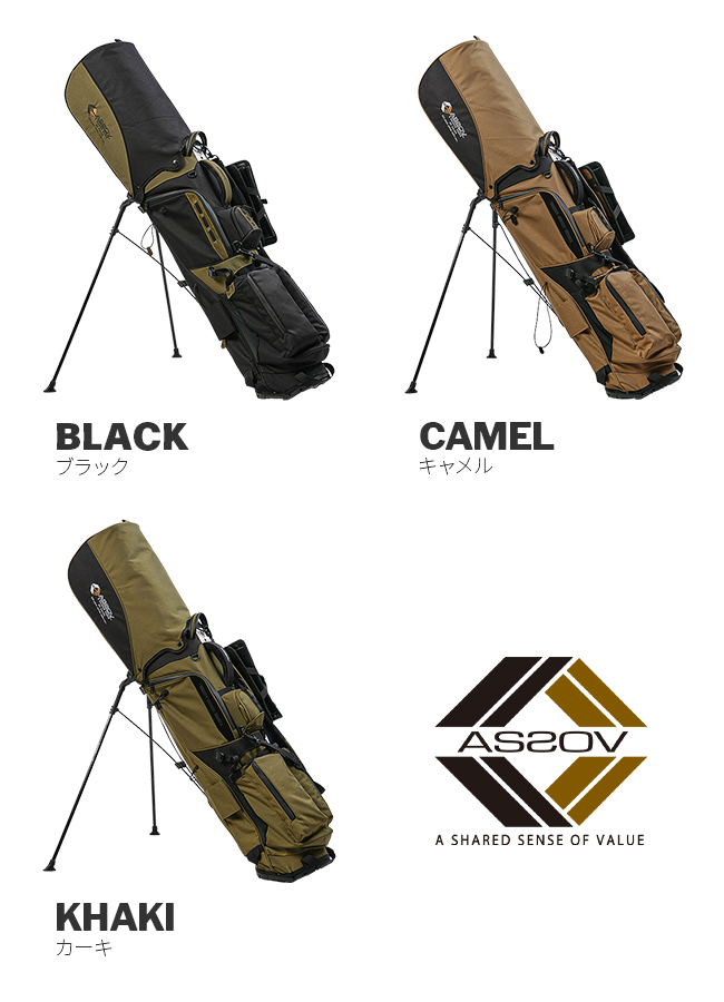 AS2OVゴルフ キャディバッグ GOLF EX BALLISTIC スタンドキャディバッグ(【男性】キャディ