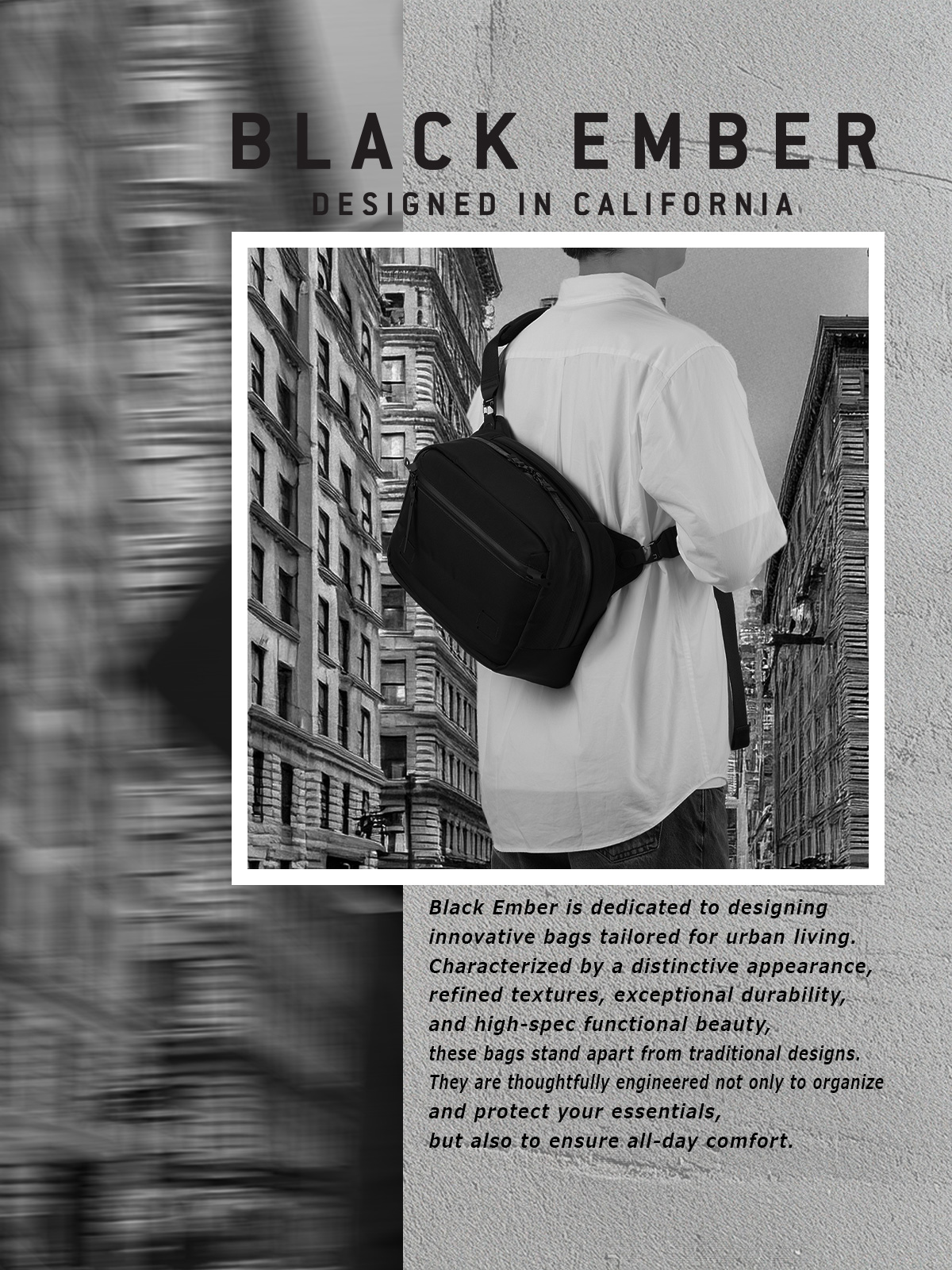 商品レビューで+5%｜ブラックエンバー ショルダーバッグ メンズ ブランド 軽量 防水 小さめ 斜めがけ A5 9L カメラバッグ スリングバッグ BLACK EMBER GRIP SLING EmberTex 7225010 BLACK EMBER（ブラックエンバー） ショルダーバッグ メンズ ブランド