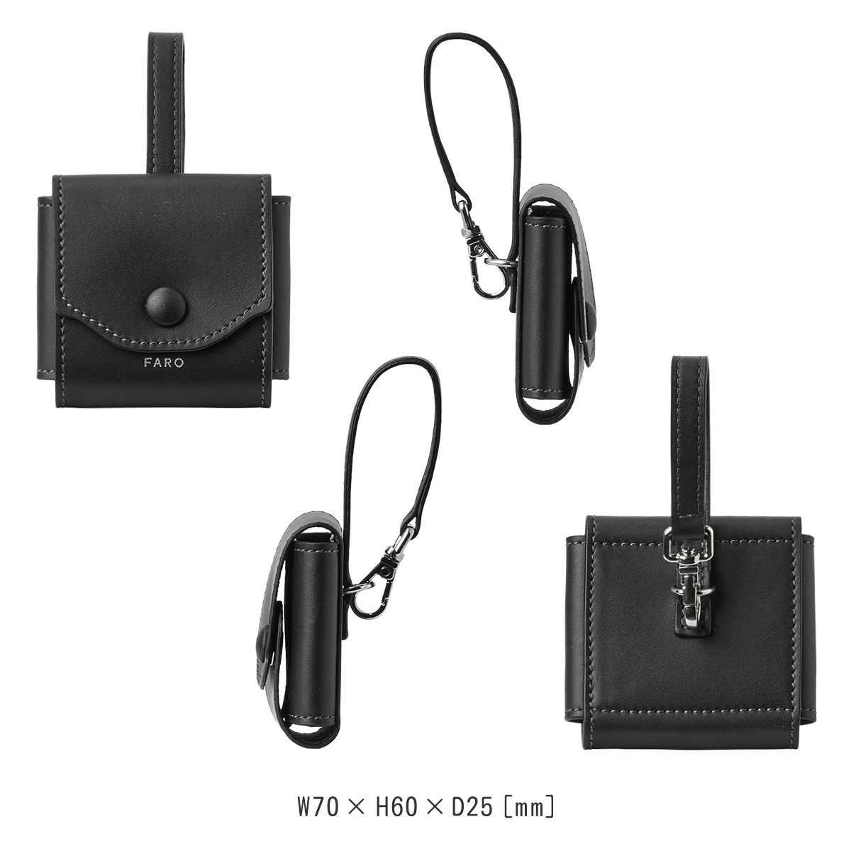 FARO（ファーロ） マルチポーチ マルチホルダー AirPodsケース レザー