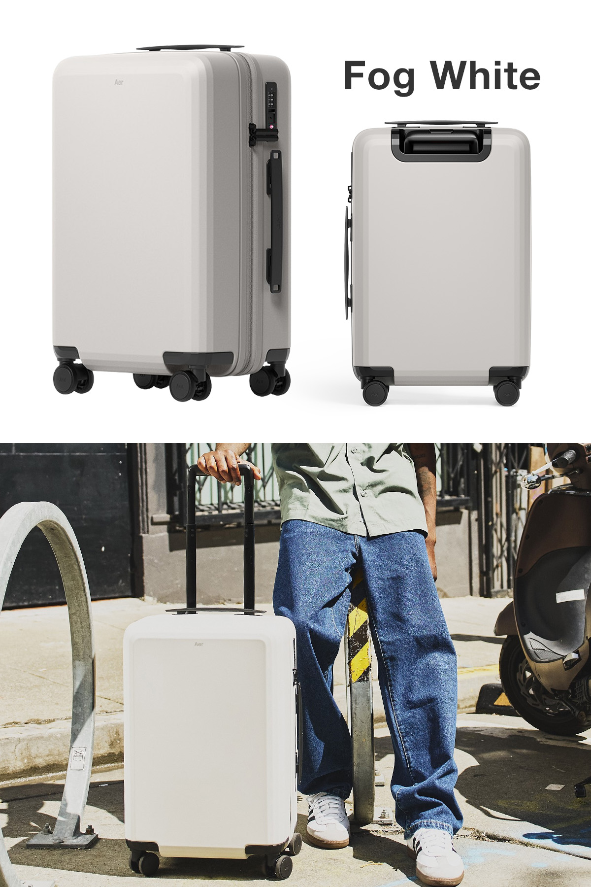 Aer スーツケース Carry-On キャリーオン〈48リットル・ホワイト〉 Aer（エアー） Aer Carry-On スーツケース Mサイズ 48L 軽量 中型 静音
