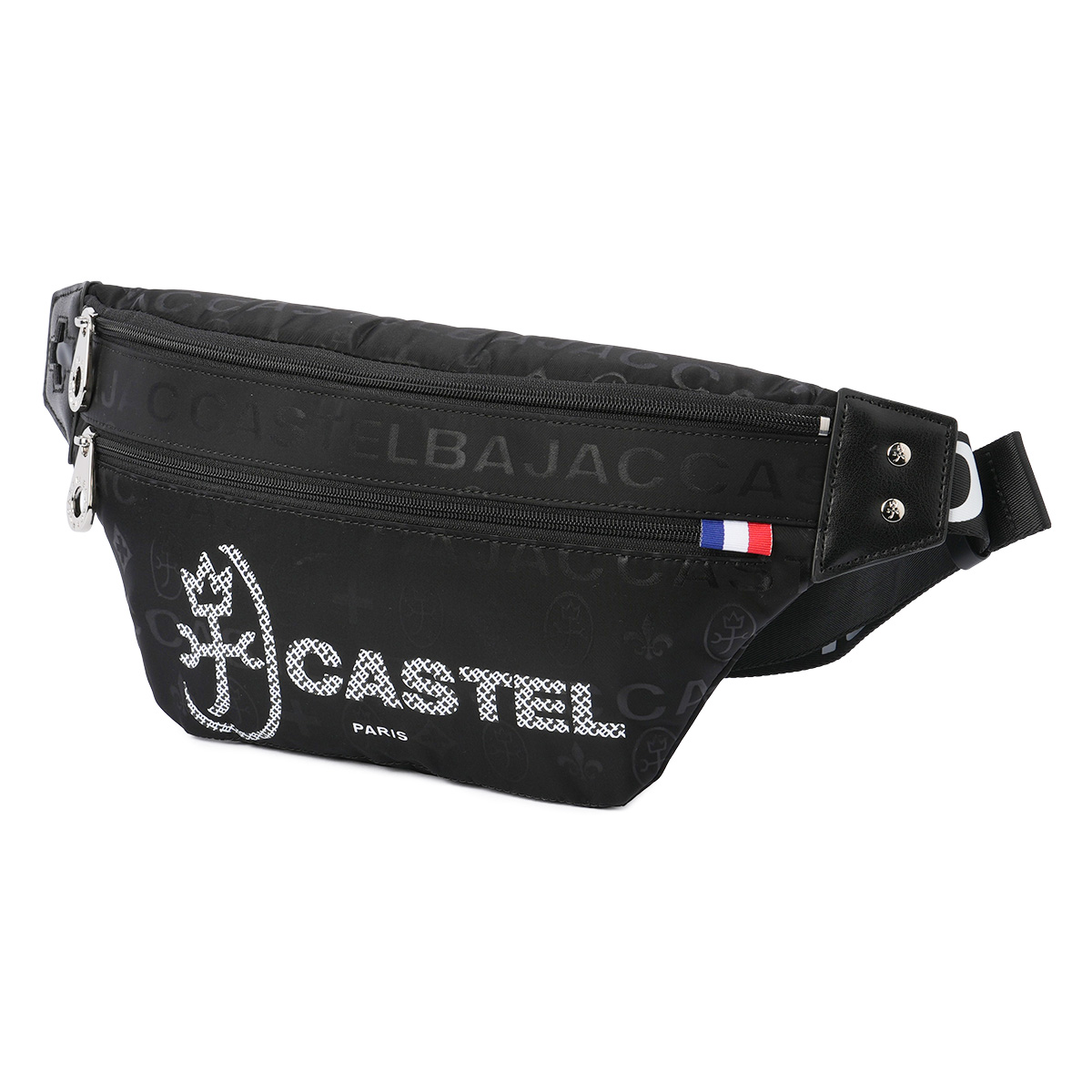 未使用級 カステルバジャック REPO ボディ バッグ ショルダー 黒 革 CASTELBAJAC（カステルバジャック） ボディバッグ ウエストバッグ ワン