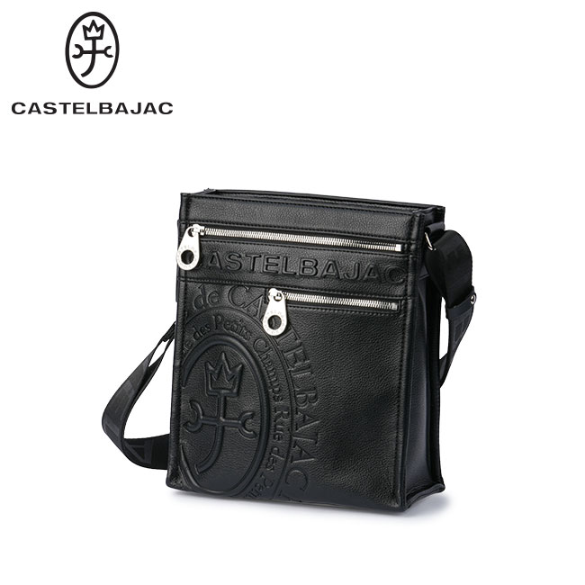 CASTELBAJAC カステルバジャック　ブラック ビジネスバッグ　エンボス CASTELBAJAC カステルバジャック バッグ ショルダーバッグ
