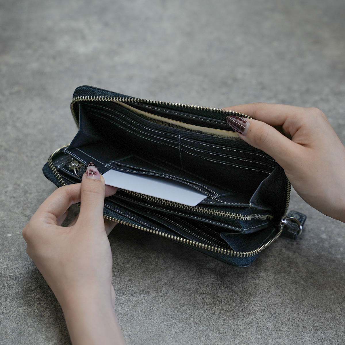 COMME CA（コムサ） 長財布 レディース ブランド レザー 本革 大容量