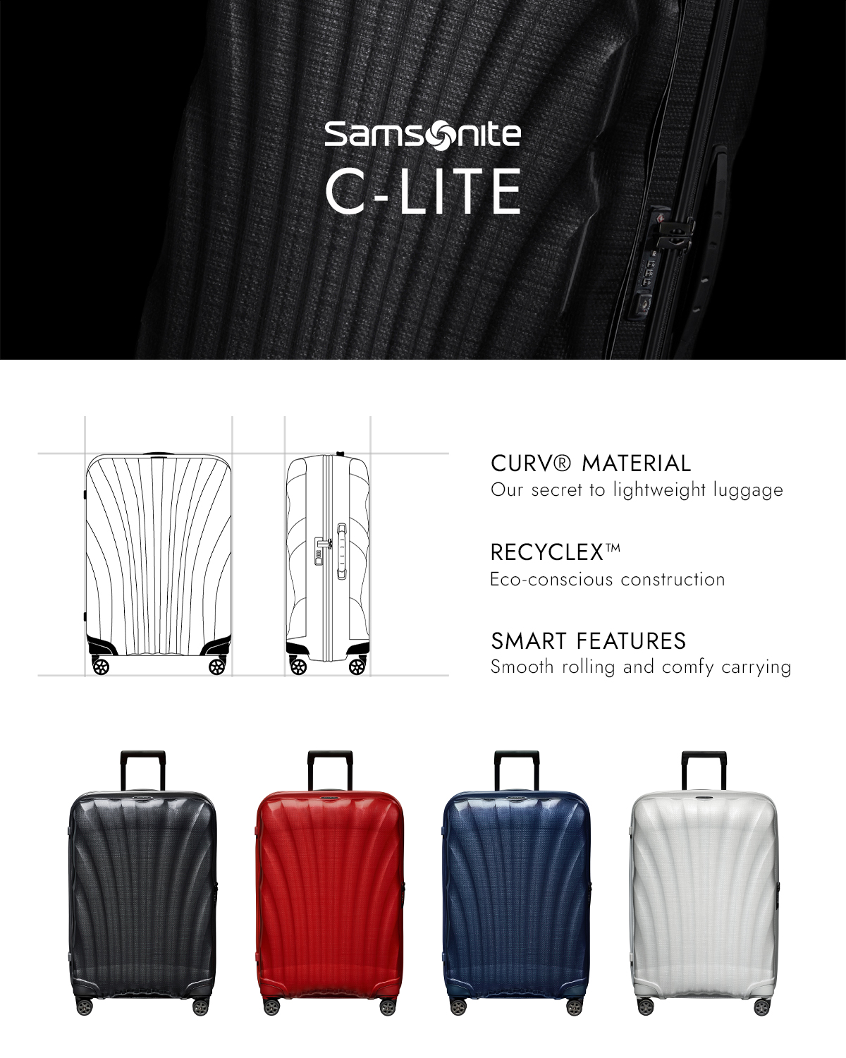 Samsonite サムソナイト シーライト スーツケース Lサイズ LL XL