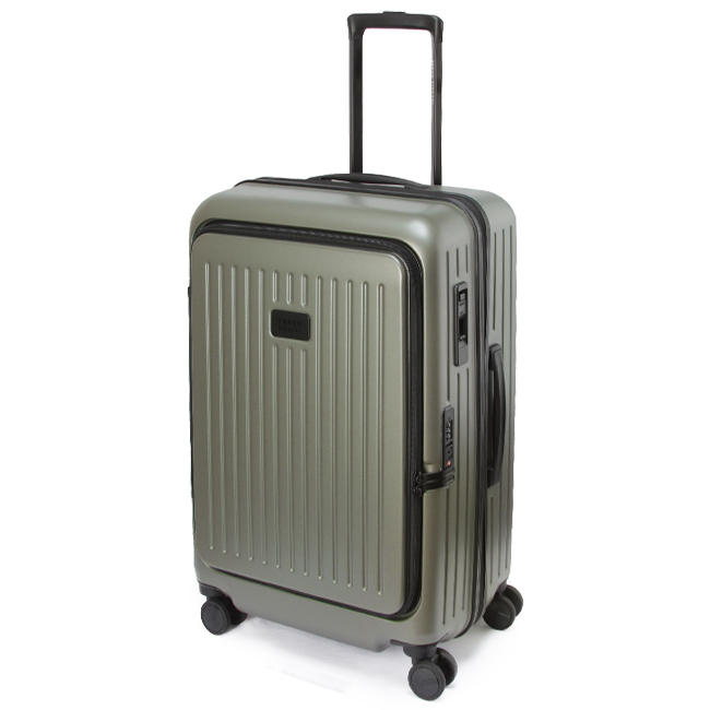 格安購入 タケオキクチ スーツケース Mサイズ 65L/70.8L 拡張 軽量 フロントドア ブックオープン 深マチ ストッパー シティブラック TAKEO KIKUCHI CITYBLACK CTY004A
