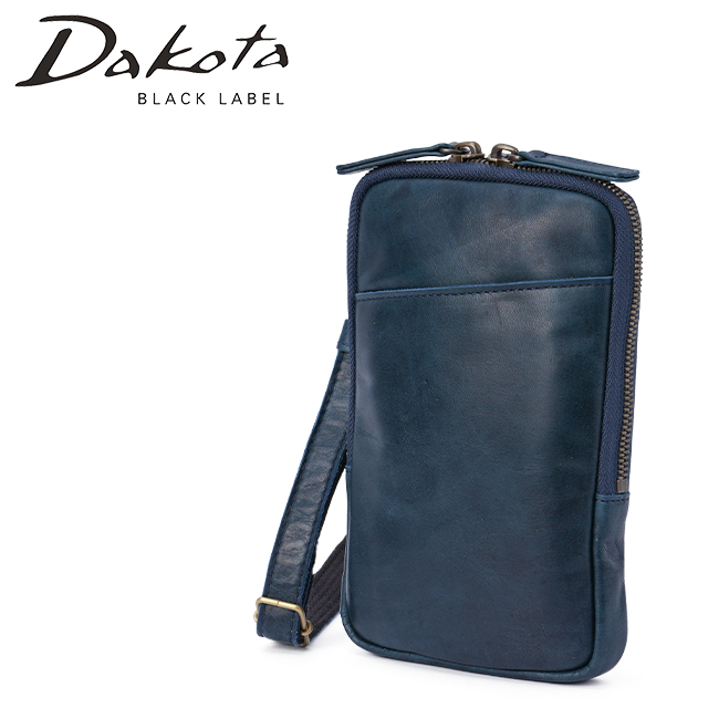 【新品・正規品】Dakota レザー スマホショルダー ネイビー Dakota（ダコタ） ブラックレーベル ショルダーポーチ スマホ