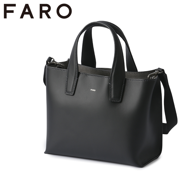 FARO ファーロ レザー トートバッグ 黒 イタリア製 FARO ファーロ トートバッグ ショルダーバッグ メンズ ブランド