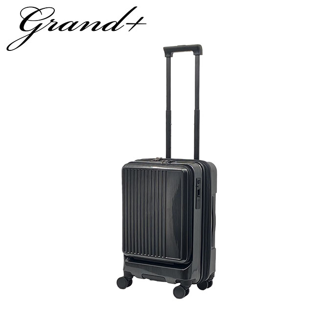 グランプラス スーツケース Mサイズ 40L/46L 軽量 拡張機能 中型 フロントオープン キャスターストッパー ビジネスキャリー GRAND+ 2202｜business-bugs｜02