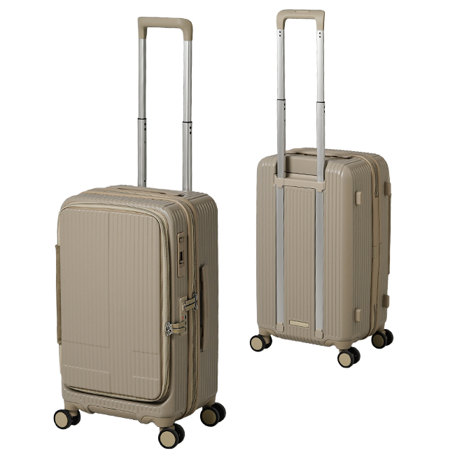 2年保証 イノベーター スーツケース Mサイズ 45L 軽量 フロントオープン ブックオープン 静音...