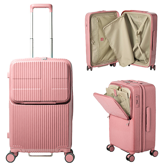 新品未使用✨️イノベーター スーツケース Mサイズ 多機能 INV60 ピンク innovator イノベーター スーツケース Mサイズ 62L INV60