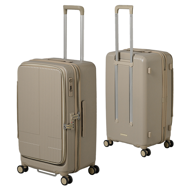 2年保証 イノベーター スーツケース Mサイズ 75L 軽量 深型 縦長 フロントオープン ブックオ...