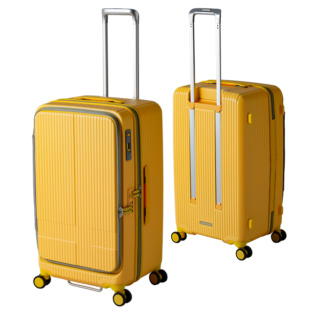 2年保証 イノベーター スーツケース Mサイズ 75L 軽量 深型 縦長 フロントオープン ブックオ...