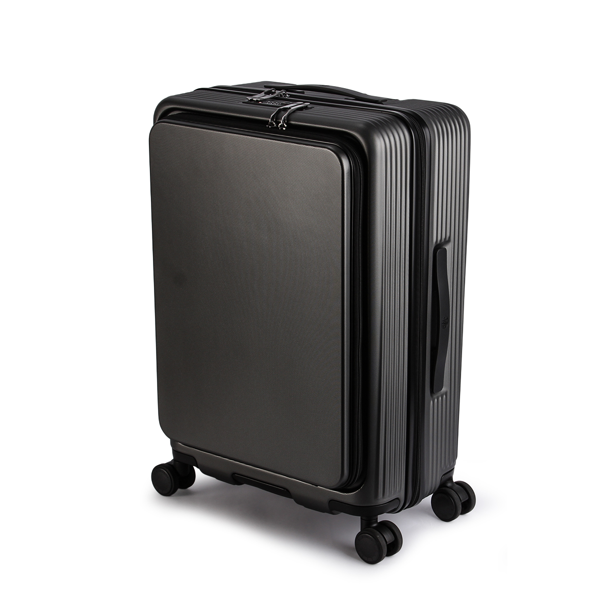 商品レビューで+5%｜マンセル スーツケース Mサイズ 55L フロントオープン ポケット ストッパー付き 軽量 中型 前開き mansel 0015 おしゃれ かわいい ブランド キャリーケース マンセル スーツケース Mサイズ 55L フロントオープン ストッパー付き