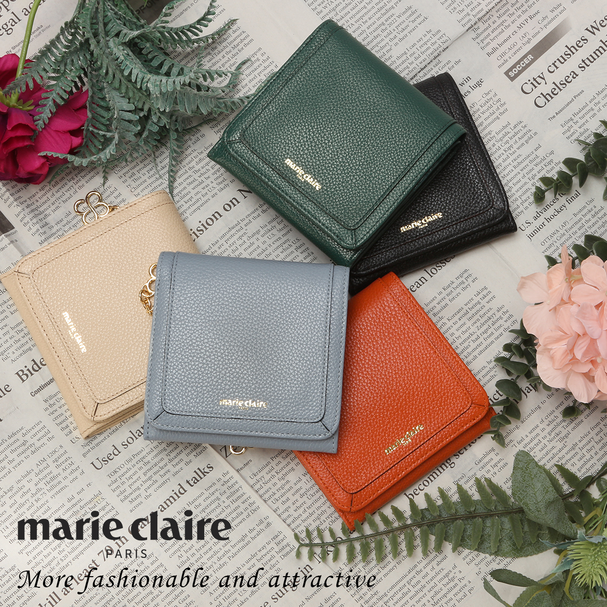 Marie Claire（マリ クレール） カルーゼル 財布 二つ折り財布 ミニ