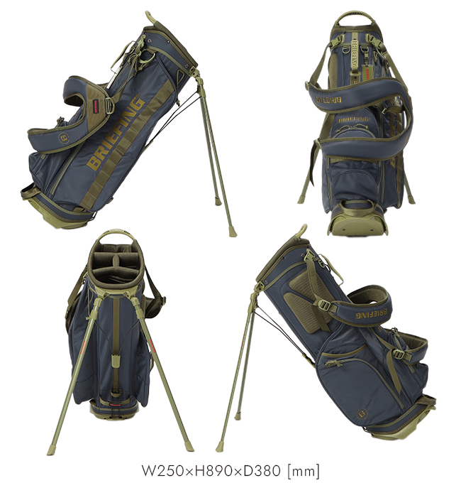 限定品｜ブリーフィング ゴルフ キャディバッグ CR4 スタンド 9.5型 4分割 ミルコレクション BRIEFING GOLF CR-4 #03  MIL COLLECTION BRG233D30