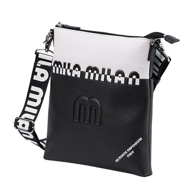 希少✨PORTER/ポーター ショルダー ブラック レザー mila milan（ミラ・ミラン） ショルダーバッグ メンズ レディース