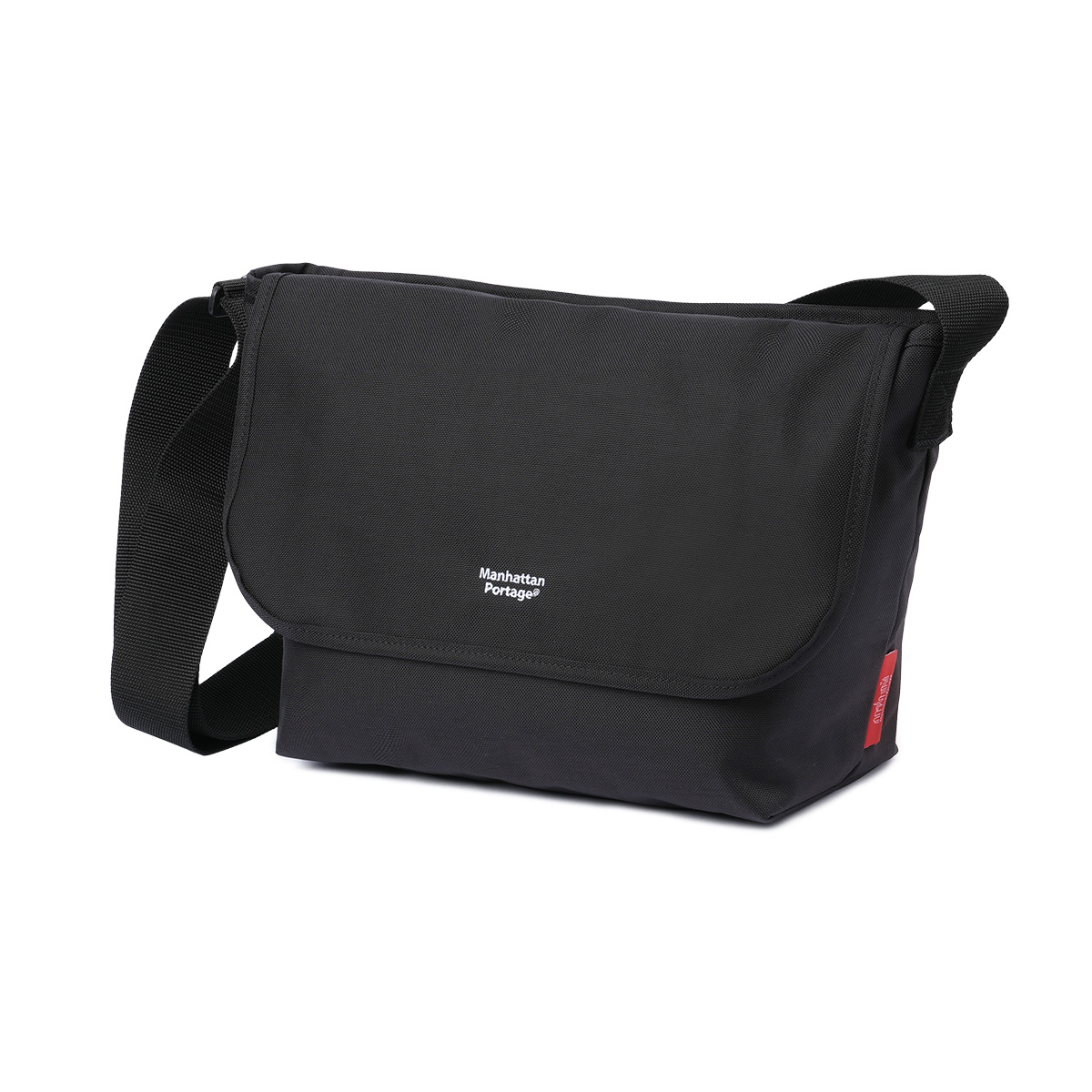 Nylon Messenger Bag Back Pocket W/ Divider Magnet