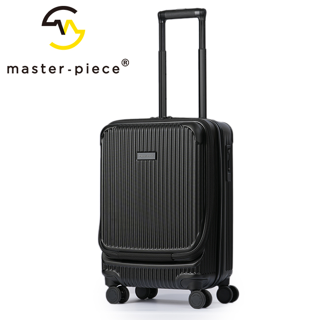 マスターピース スーツケース 機内持ち込み Sサイズ 34L 軽量 小型 小さめ フロントオープン 静音キャスター ストッパー master-piece TROLLEY 505002｜business-bugs｜02
