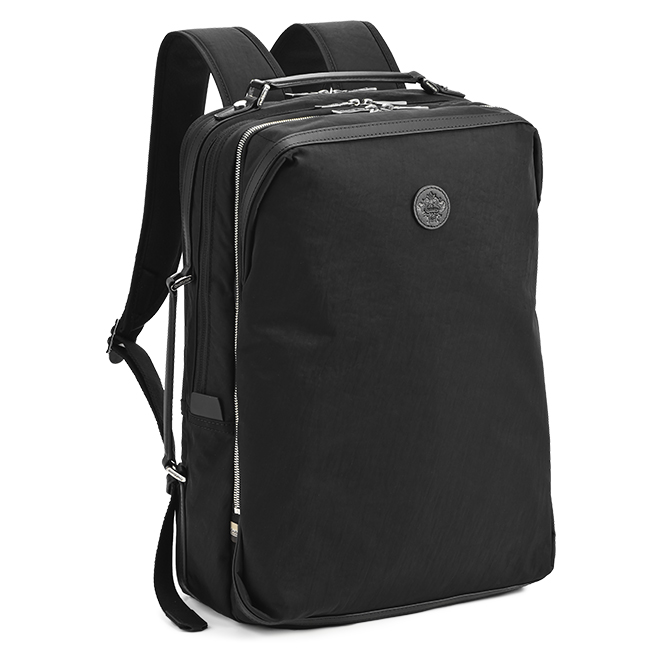 【オロビアンコ】SEMPRE センプレ92392 リュック ブラック ◎極美品 Orobianco（オロビアンコ） ビジネスリュック メンズ ブランド 50代 40