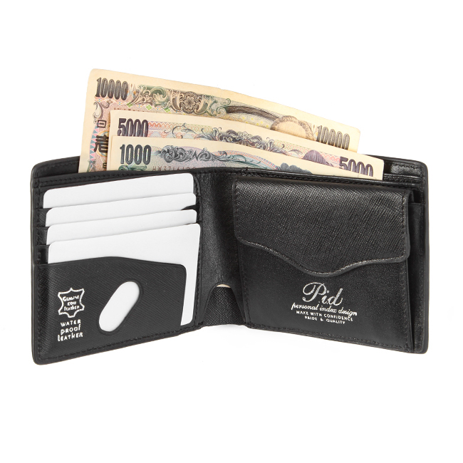 P.I.D ピーアイディー 財布 メンズ 二つ折り財布 ブランド 本革 撥水