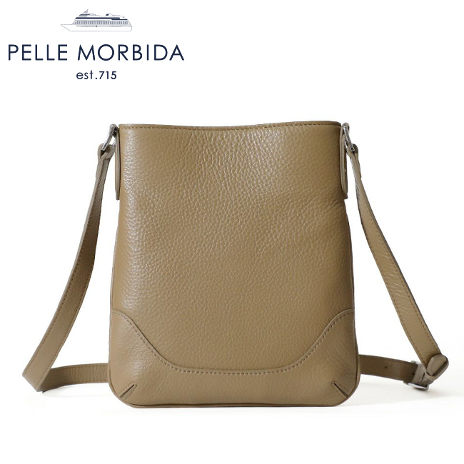 pelle morbida(ペッレモルビダ) ショルダーバッグ - アイボリー×ブラウン レザー PELLE MORBIDA（ペッレ モルビダ） 最大42%☆5/13限定 ケアセット＋