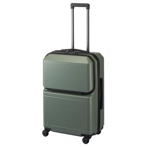 10年保証 プロテカ スーツケース Mサイズ 62L 軽量 中型 日本製 フロントオープン 静音キャ...