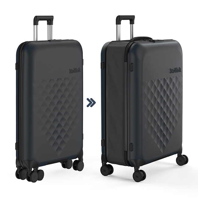 ローリンク スーツケース 100L LLサイズ 4輪タイプ 大型 大容量 折りたたみ 拡張 薄マチ コンパクト スリム Rollink Flex 360° Spinner｜business-bugs｜02