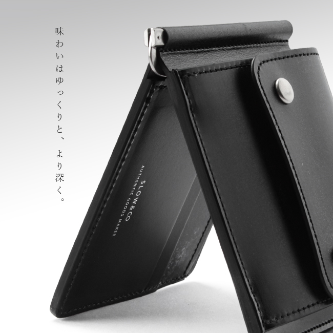 SLOW（スロウ） 財布 二つ折り財布 薄い財布 薄型 レザー 本革 日本製