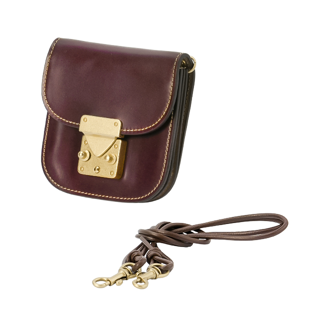 SLOW ミニウォレット ネックウォレット コードバン レザー SO877P SLOW（スロウ） 財布 ミニ財布 小さい財布 ミニウォレット ネック