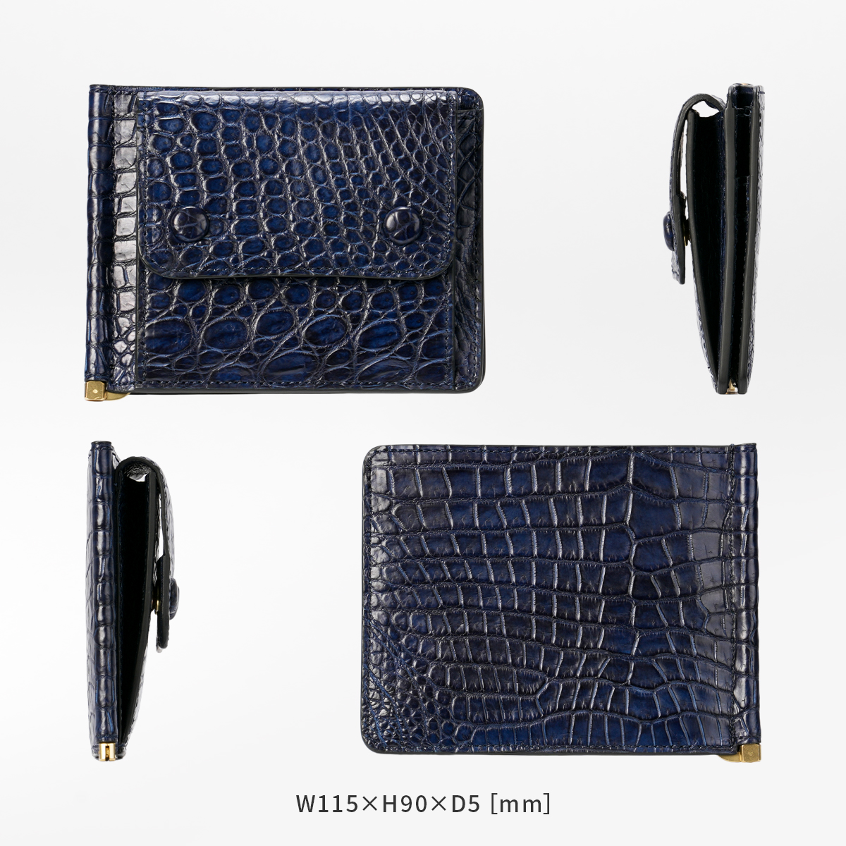 SLOW（スロウ） 財布 二つ折り財布 マネークリップ クロコダイル