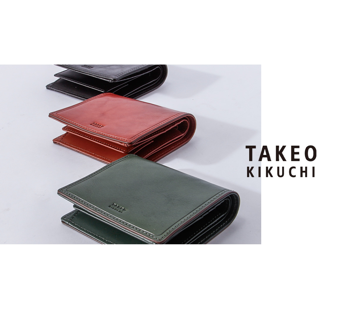 【新品未使用】TAKEO KIKUCHI 二つ折り財布 本革 レザー 箱付き TAKEO KIKUCHI（タケオキクチ） 財布 二つ折り財布 メンズ ブランド