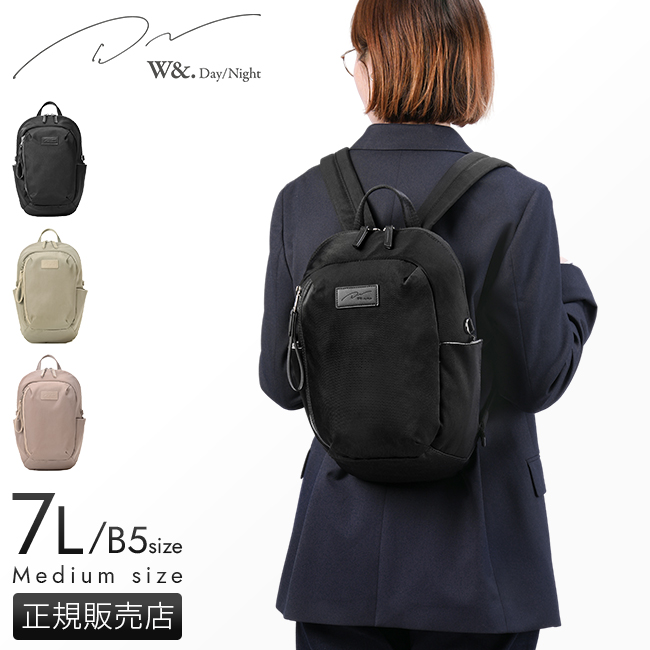 ダブルアンドデイナイト ムラック リュック 撥水加工　黒　A4 W＆.Day/Night リュックサック ビジネスリュック レディース