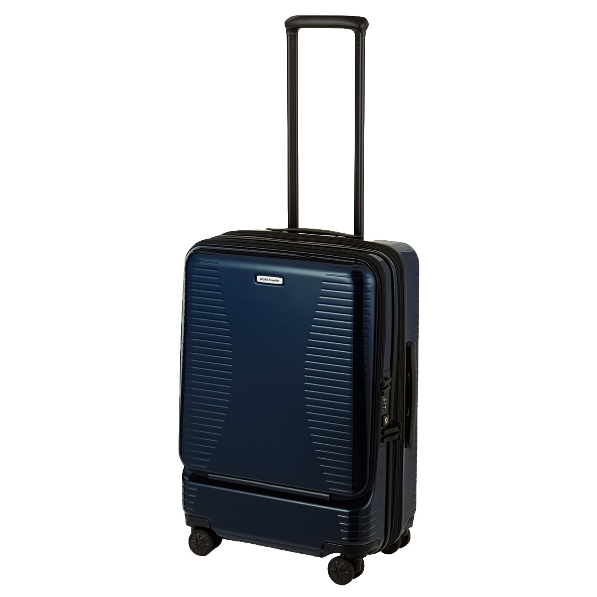 ワールドトラベラー プリマス スーツケース Mサイズ 46L/56L 拡張 フロントオープン ストッパー World Traveler PRIMUS 06703の画像