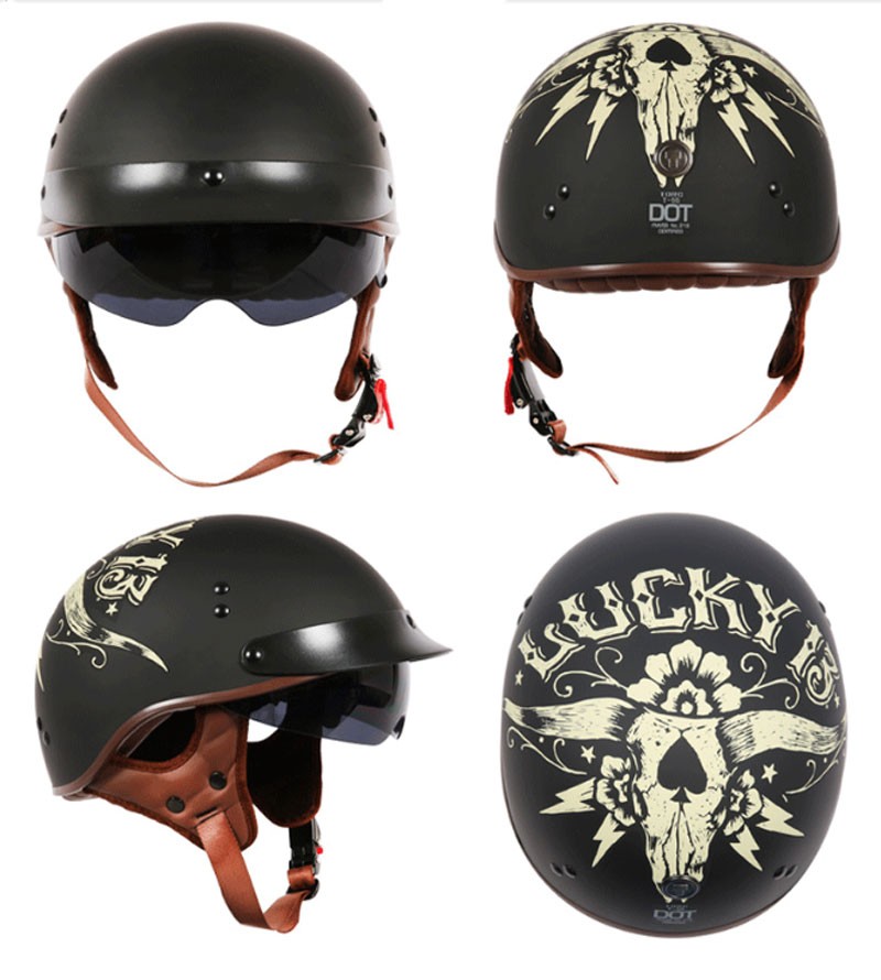 アメリカン バイク用ハーフヘルメット UVカット 12色選択可 安全 半キャップ 男女兼用 :TORCT55:Produce Japan - 通販 -  Yahoo!ショッピング