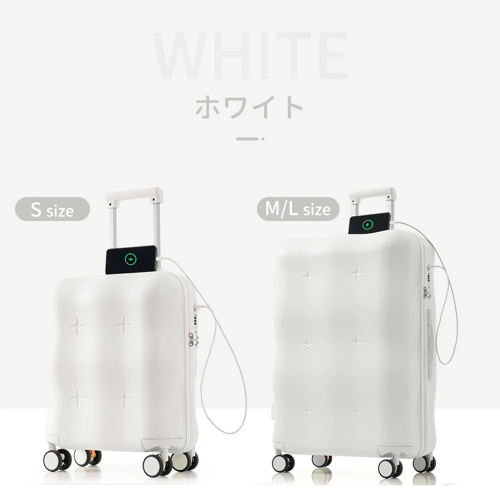 スーツケース SMLサイズ キャリーバッグ USBポート ストッパー