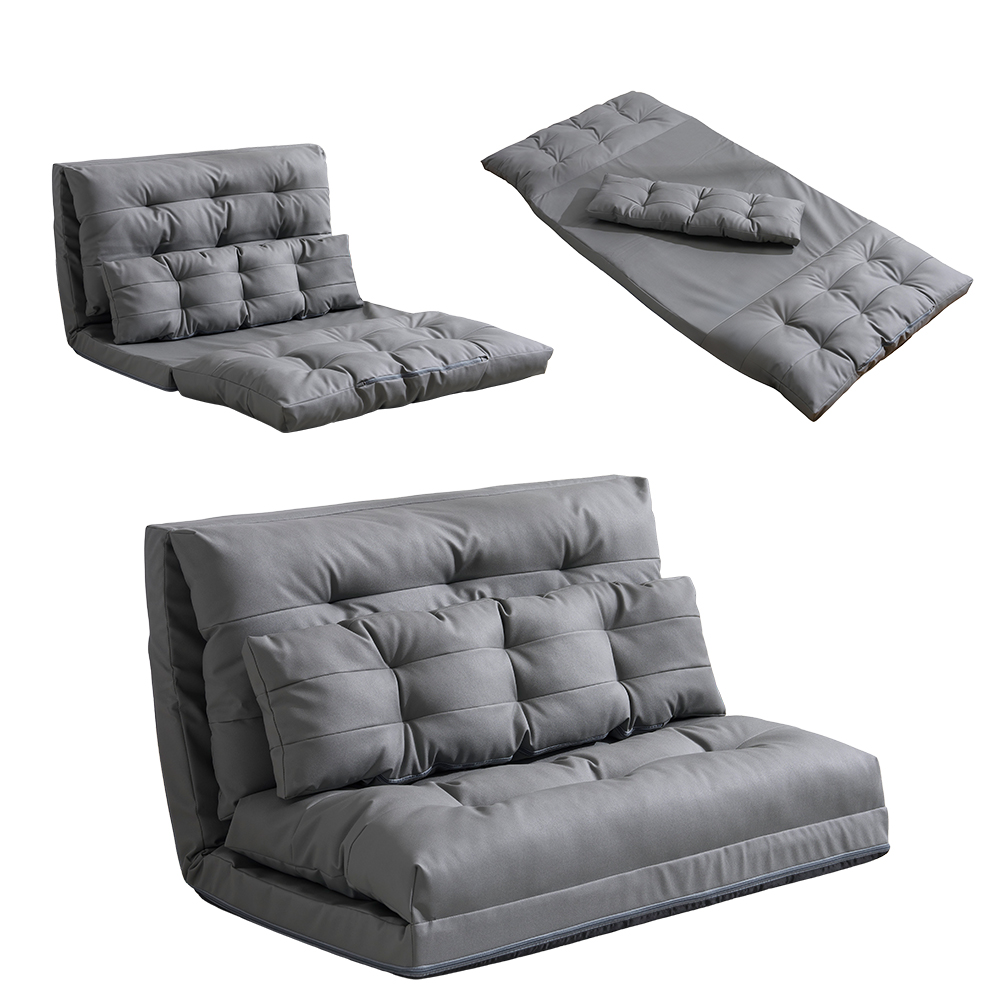 BTM ソファベッド ソファ 二人掛け PUレザー 座椅子 折り畳み 2WAY 6