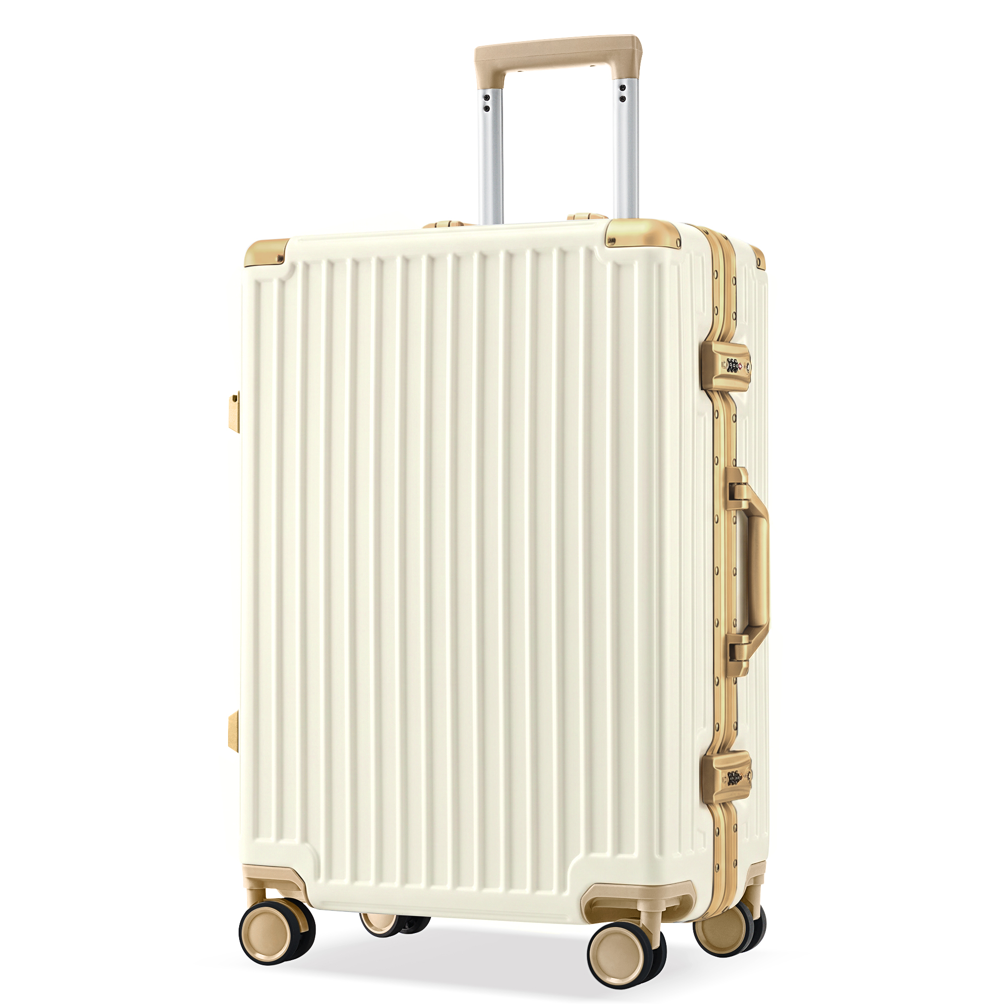 未使用 フルアルミボディ 20インチ38L 機内持込 出張 リブデザイン 元箱 5%OFFクーポン☆今日限定】7,780円から！スーツケース 機内持込 軽量