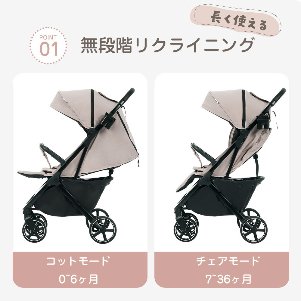 ベビーカー 折りたたみ AB型 BTM バギー 赤ちゃん ベビー 4輪