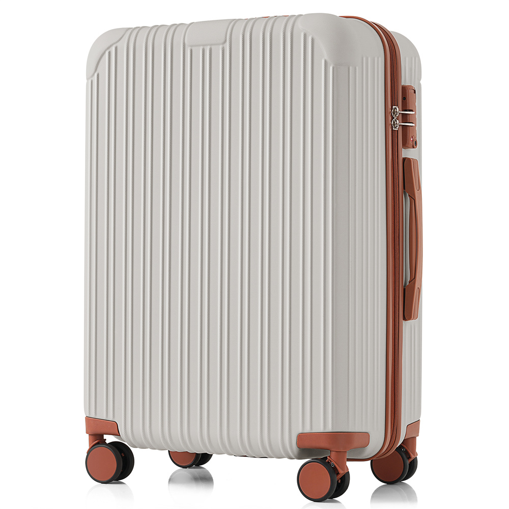 待望☆】 TANOBI スーツケース(Lサイズ/ ネイビー×ベージュ)大容量100L 